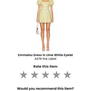 Astr Lime and White Mini Dress